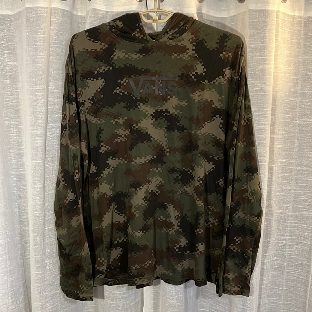 Vans Hooded Camouflage Long Sleeve Tee